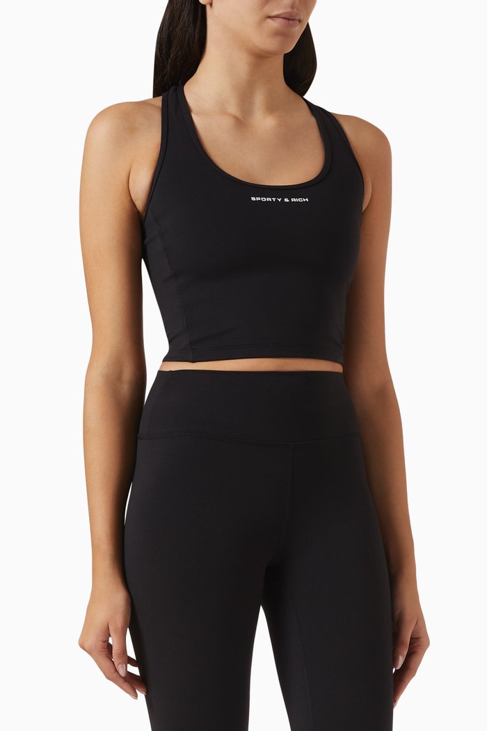 

SR Bold Sports Tank Top in Stretch-nylon, Black