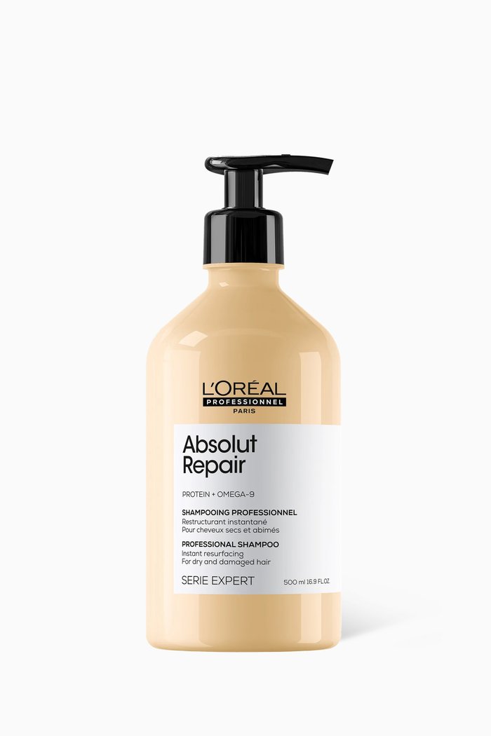 

Absolut Repair Shampoo with Protein and Gold Quinoa for Dry and Damaged Hair, 500ml, Colourless