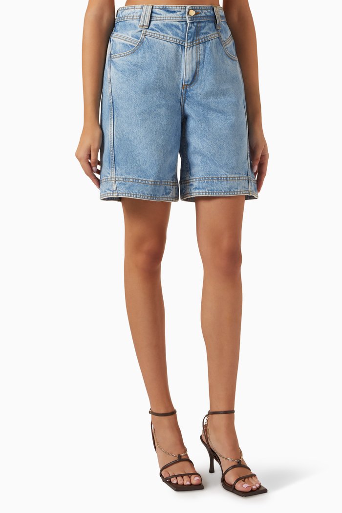 

x Outland Bermuda Shorts in Denim, Blue