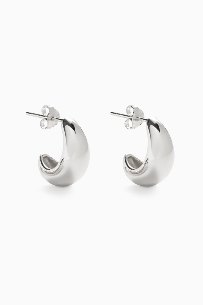 

Small Savi Dome Hoop Earrings in Recycled Sterling Silver