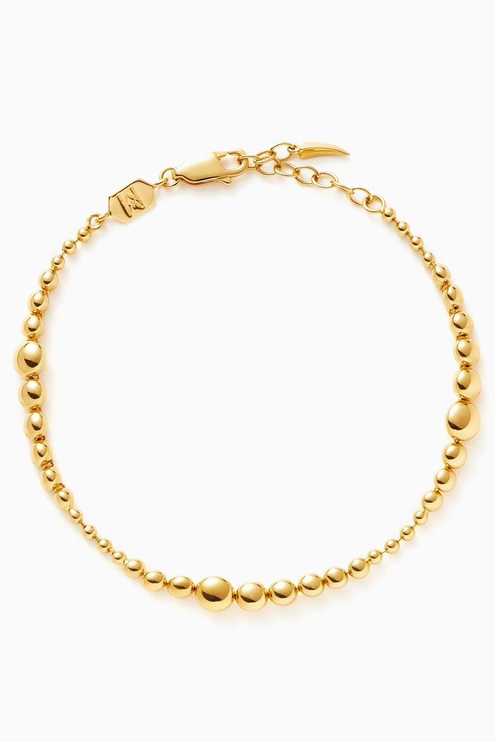 

Articulated Beaded Bracelet in 18kt Recycled Gold-plated Vermeil