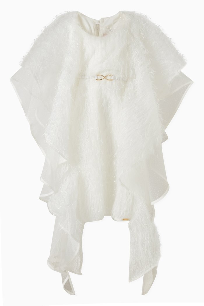 Kaftan Dress in Chiffon, White