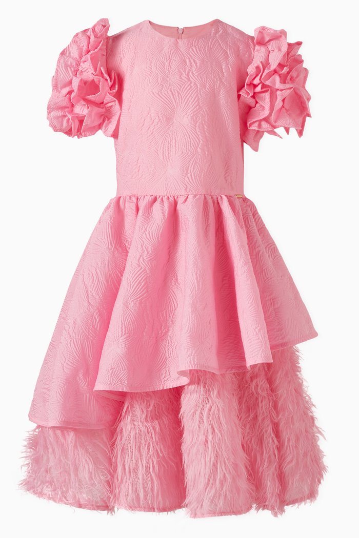 

Ruffle Peplum Dress, Pink