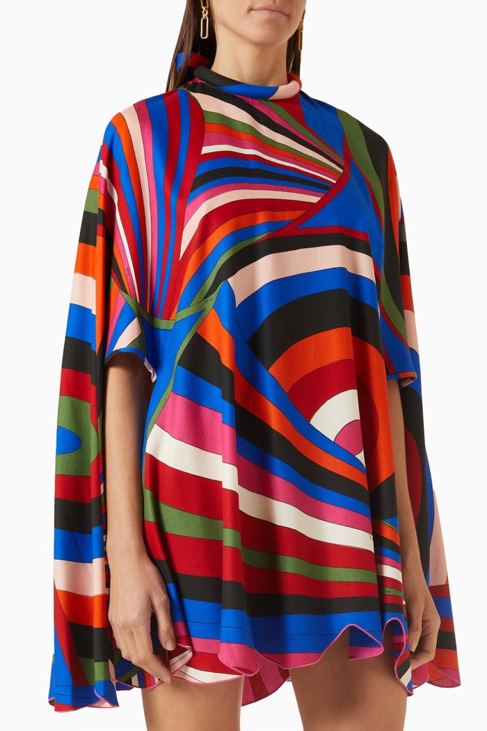 

Iride Print Kaftan Dress in Cotton, Multicolour