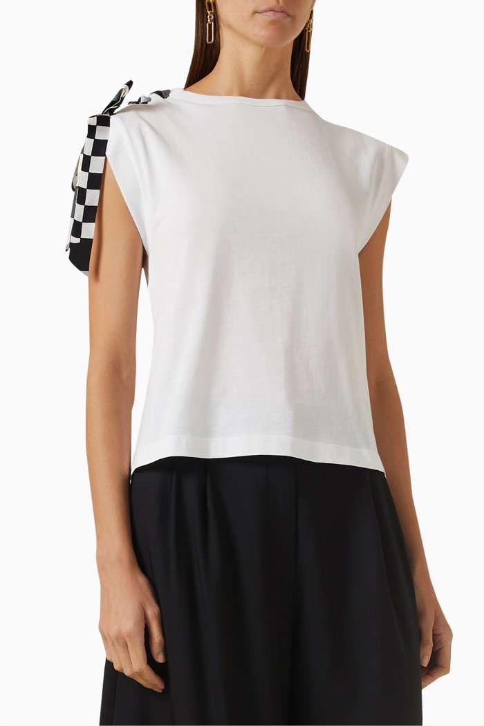 

Marmo Print T-Shirt in Cotton, White