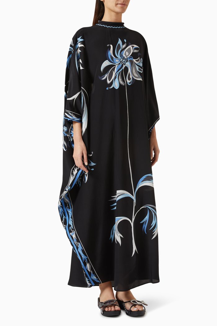 

Dalia-print Kaftan in Silk, Multicolour
