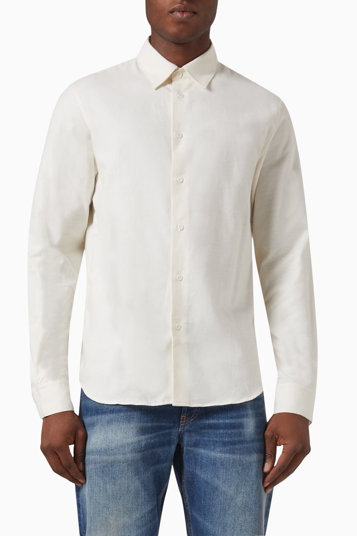 

Flannel Shirt in Cotton, Neutral