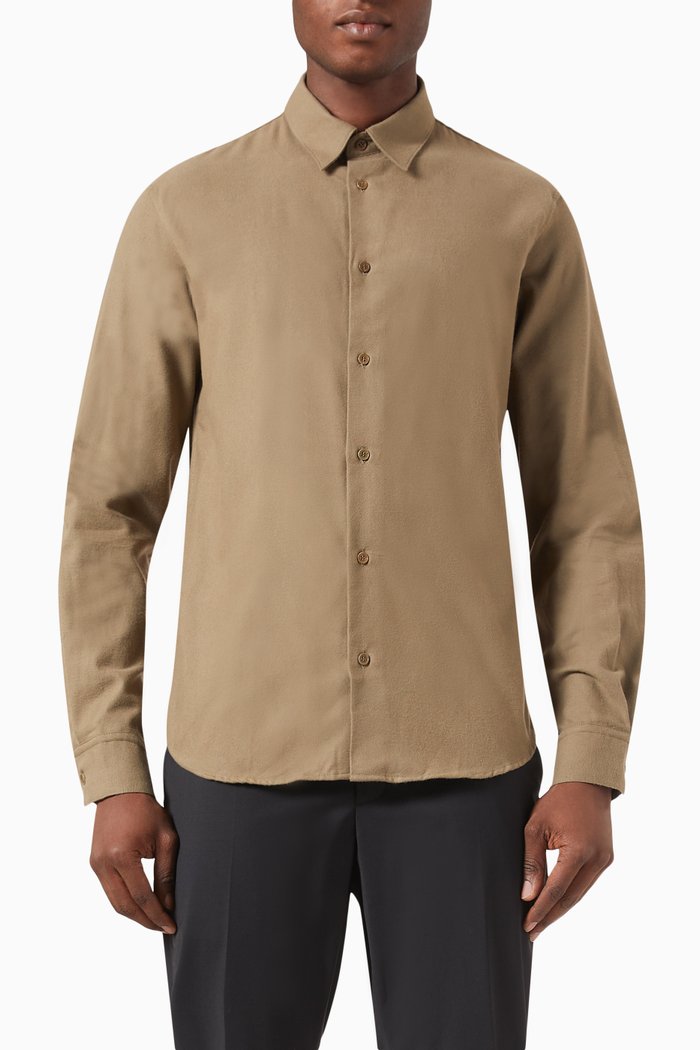 

Flannel Shirt in Cotton, Green