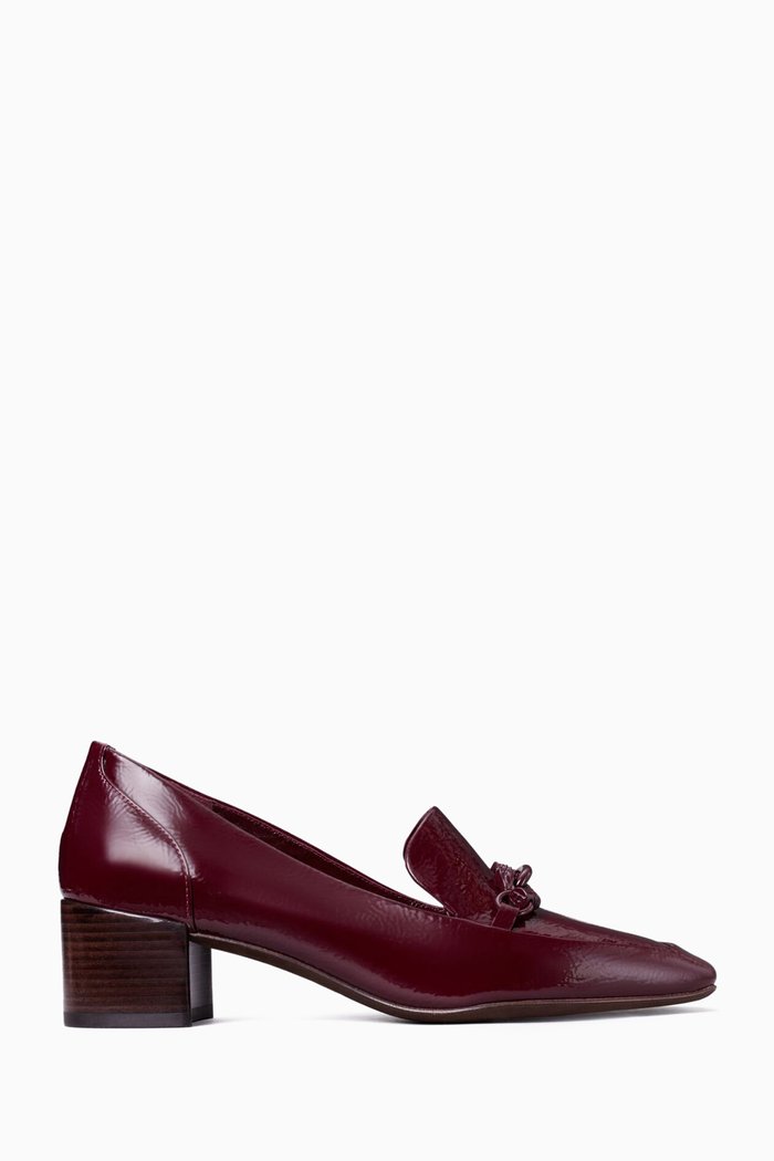 Jessa Heeled 45 Loafers in Patent Leather, Red