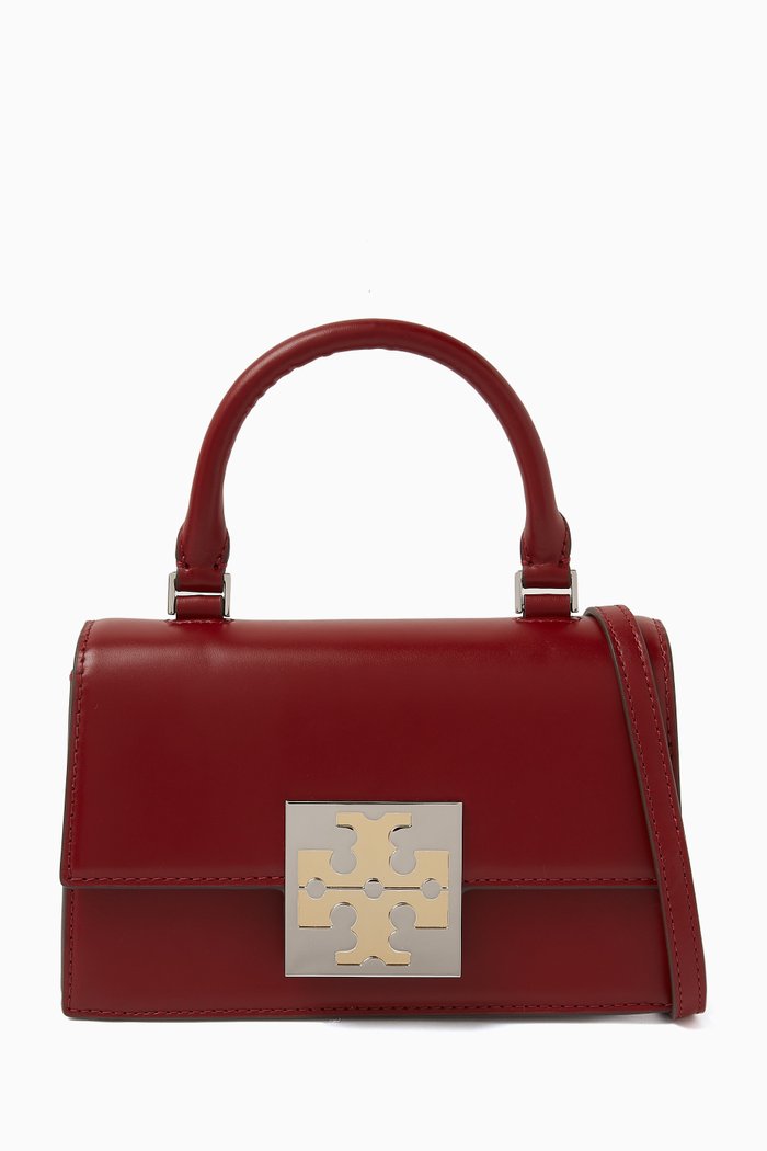 

Mini Bon Bon Top Handle Bag in Spazzolato Leather, Red