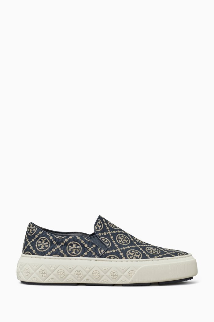 

T-monogram Ladybug Slip-on Sneakers in Leather, Blue