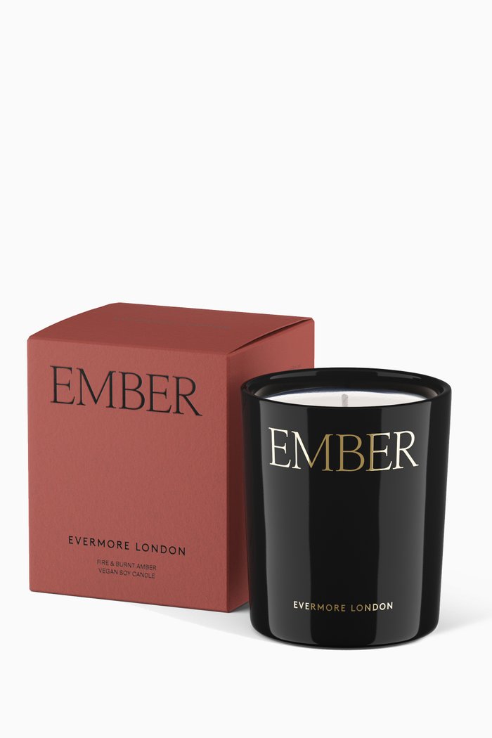 

Ember Fire & Burnt Amber Candle, 145g, Brown