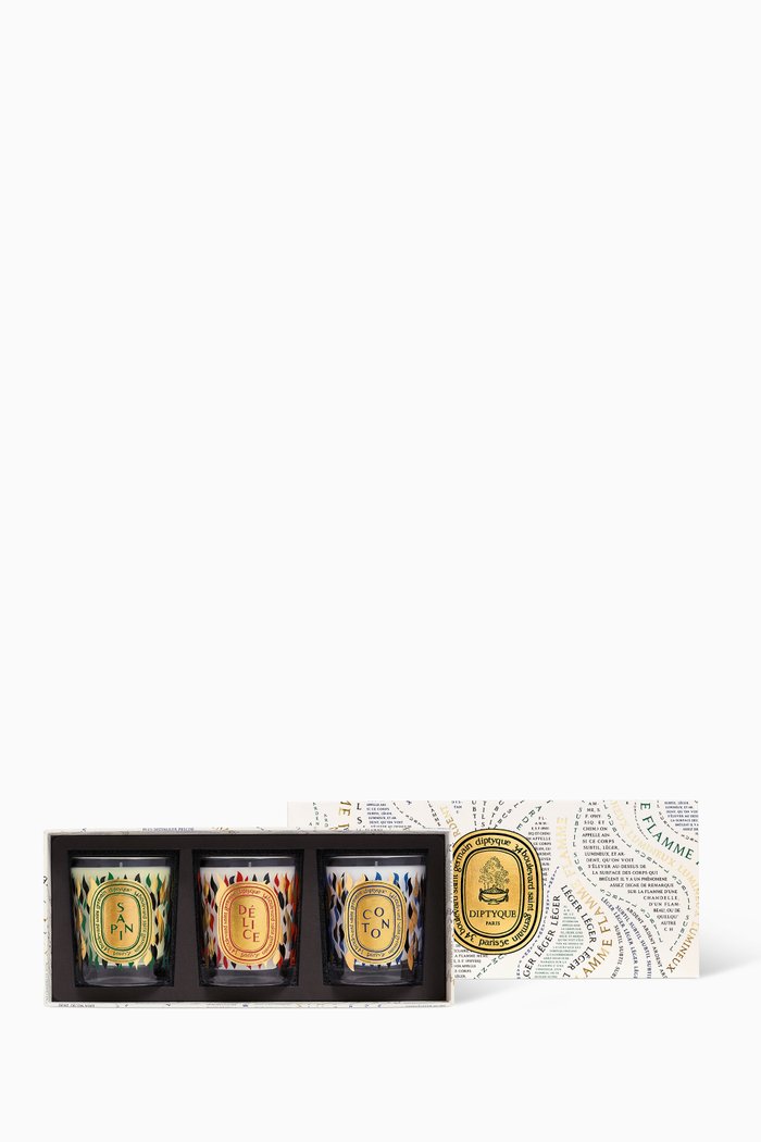 

Christmas Candle Set, 3 x 70g, Colourless
