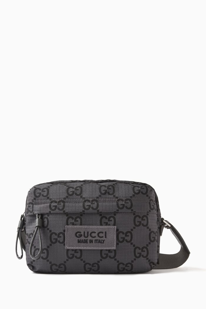 

Medium GG Crossbody Bag, Grey