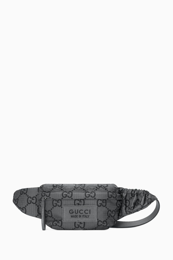 

Large GG Belt Bag in Polyester, Grey