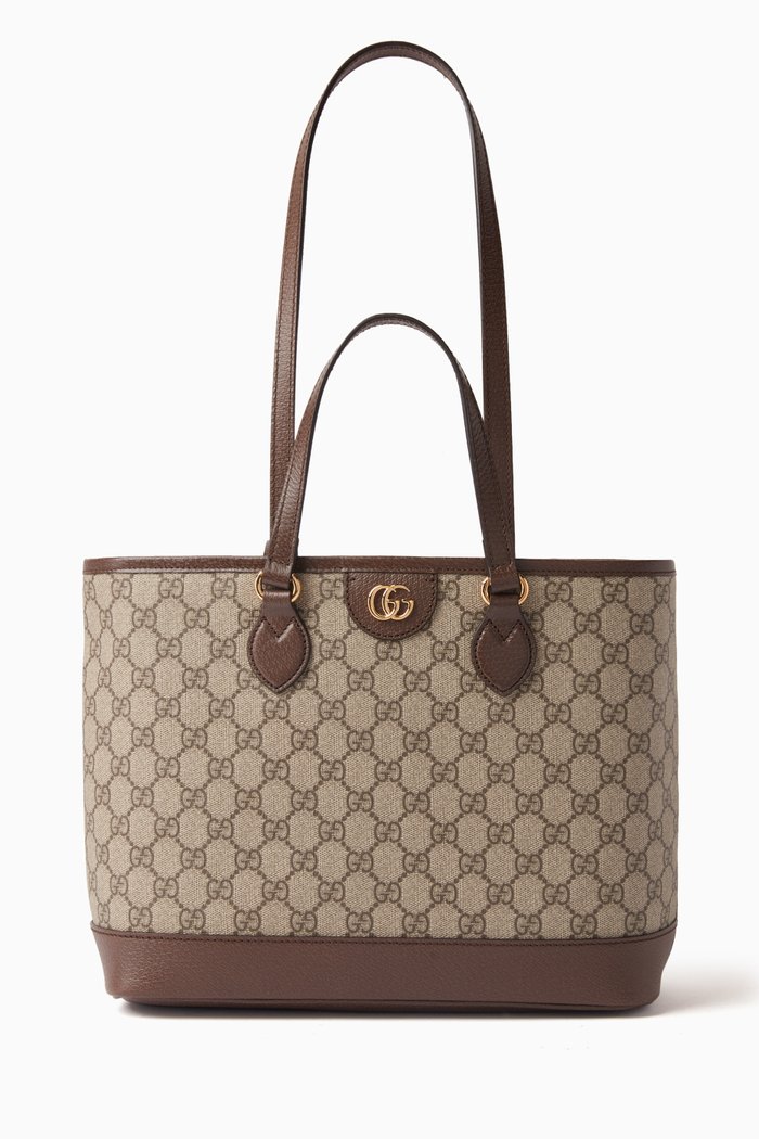 Ophidia Mini Tote Bag in GG Supreme Canvas, Brown