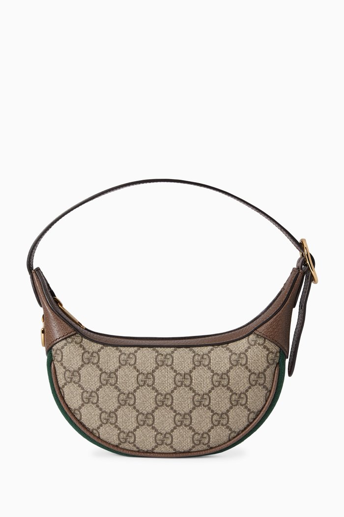

Mini Ophidia Bag in GG Supreme Canvas & Leather, Brown