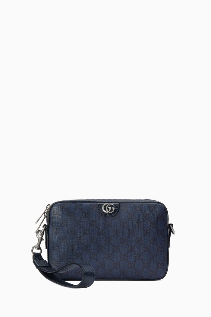 

Ophidia Shoulder Bag in GG Supreme Canvas, Blue