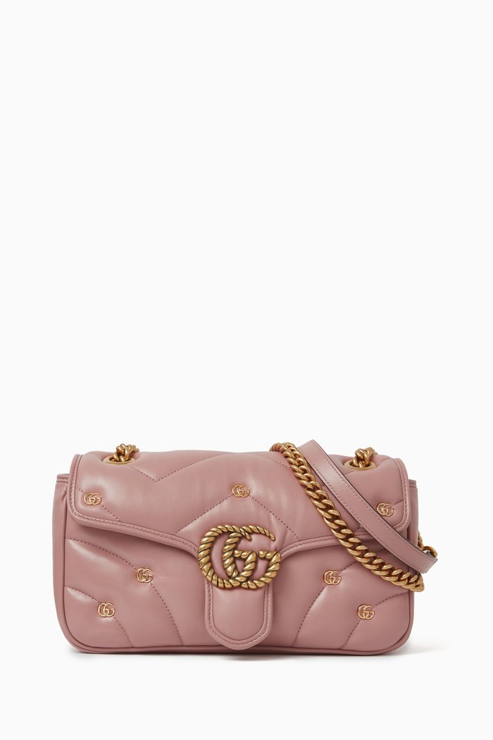 

Small GG Marmont Shoulder Bag in Matelassé Leather, Neutral