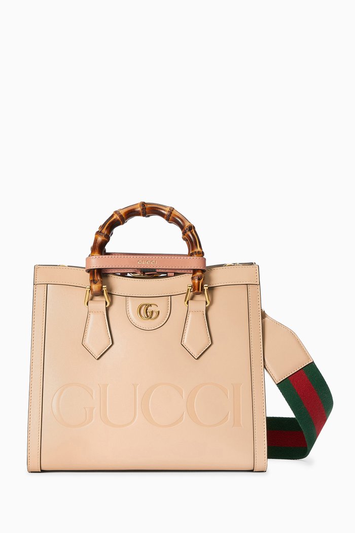 

Small Diana Tote Bag in Leather, Pink
