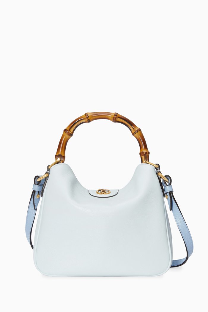 

Small Diana Shoulder Bag in Leather, Blue