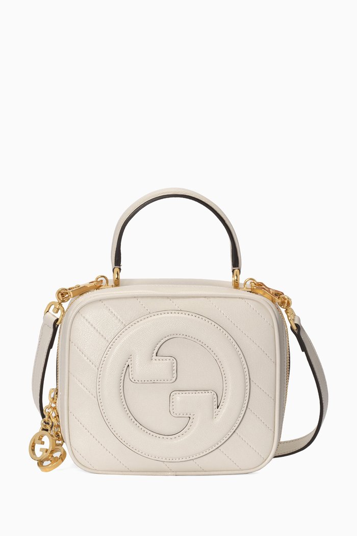 

Blondie Top-handle Bag in Leather, White