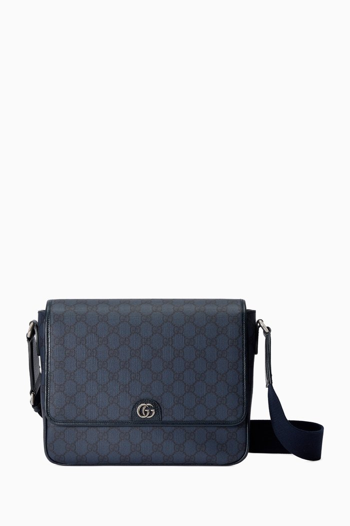 

Ophidia Medium Messenger Bag in GG Supreme Tender Canvas, Blue