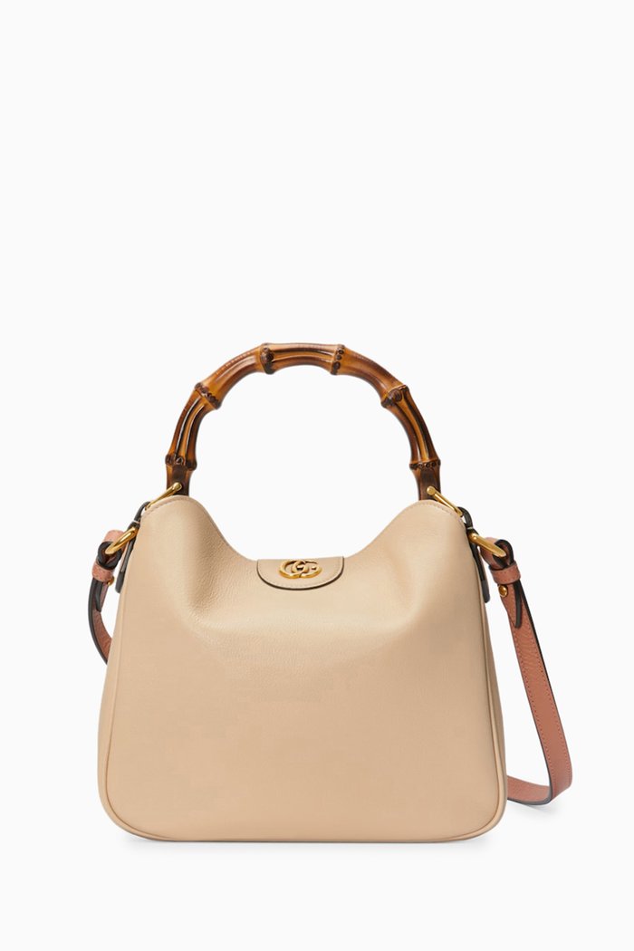

Small Diana Shoulder Bag in Leather, Pink