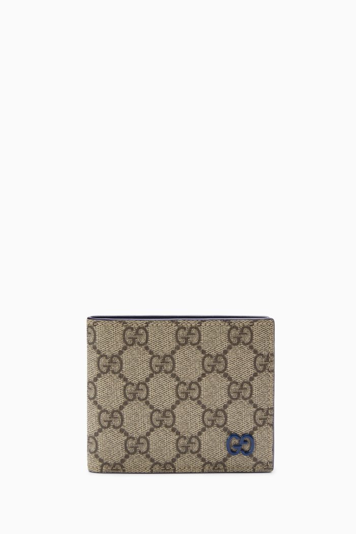 

Bi-fold Wallet in GG Supreme Canvas, Brown