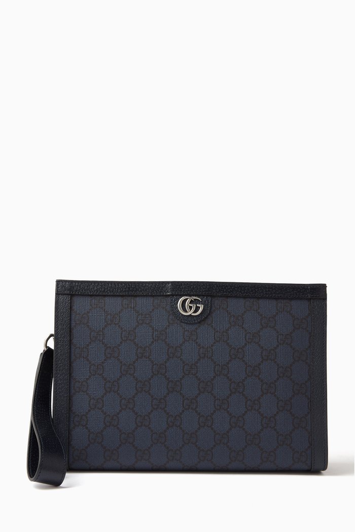 

Ophidia GG Pouch in GG Supreme Canvas, Blue