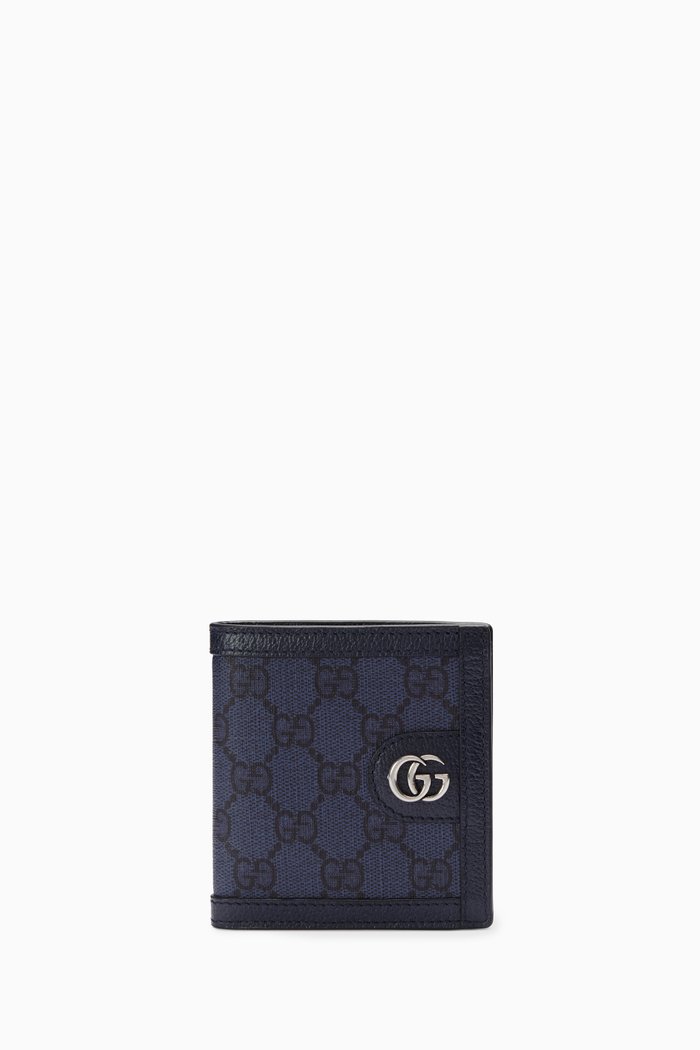 

Ophidia Wallet in GG Supreme Canvas, Blue