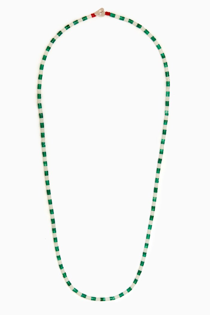 

Kai Agate & Moonstone Necklace in Sterling Silver, Green