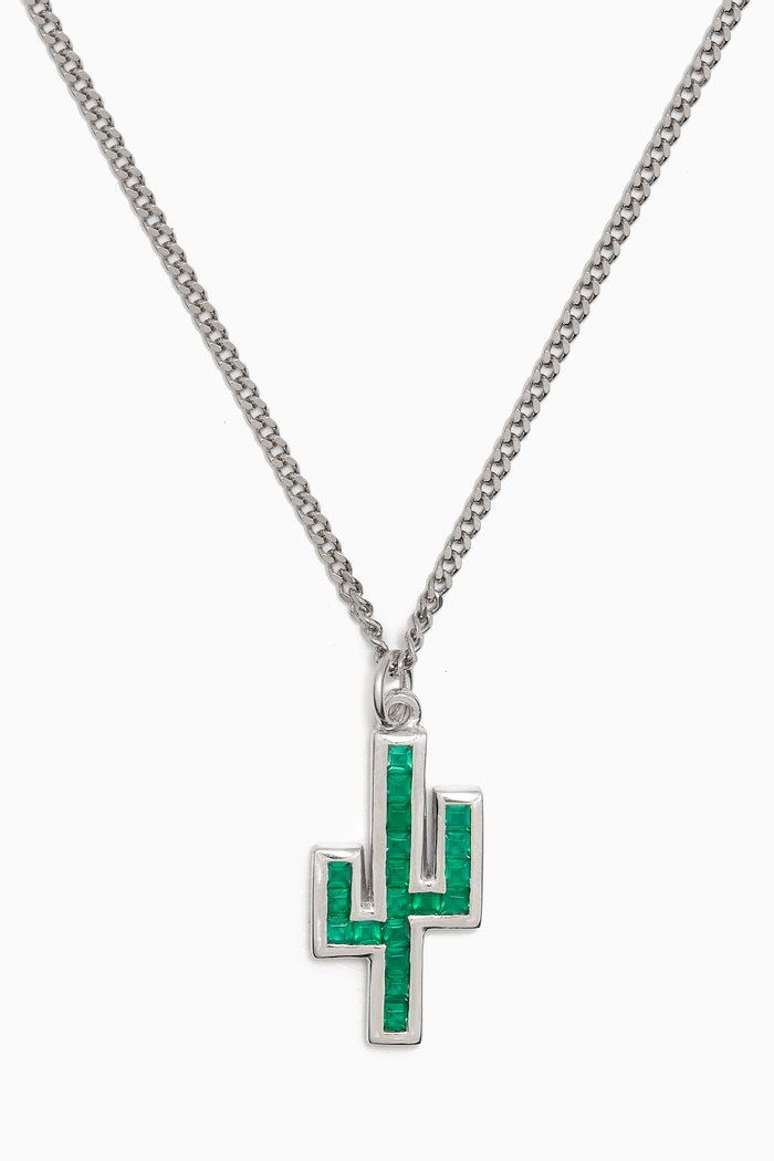 

Cactus Onyx Necklace in Sterling Silver, Green