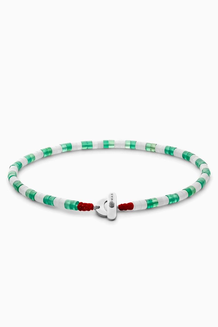 Kai Agate Bracelet in Sterling Silver, Green