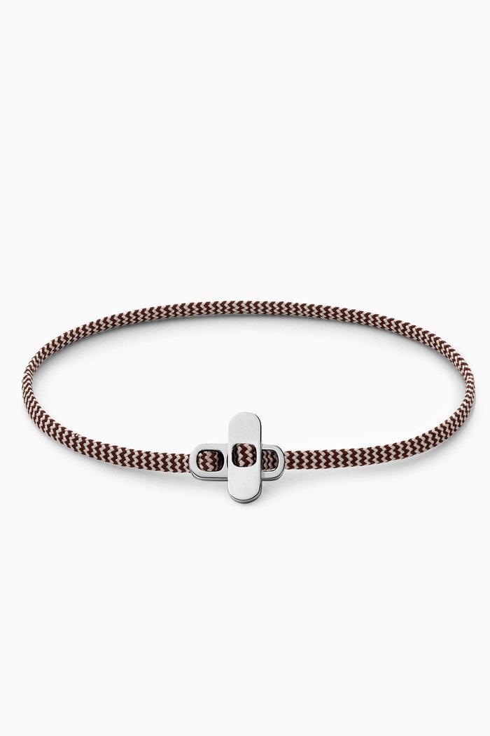 

Metric Rope Bracelet in Sterling Silver, 2.5mm, Red