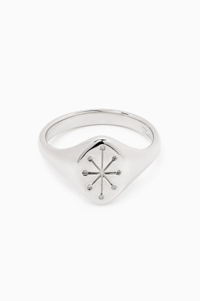 Octo Diamonds Ring in Sterling Silver