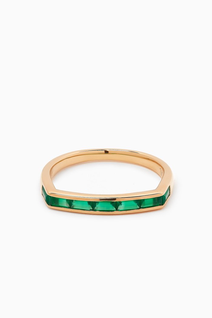 

Totem Agate Ring in Gold Vermeil, Green