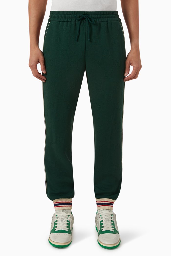 

GG Logo Sweatpants in Jacquard-jersey, Green