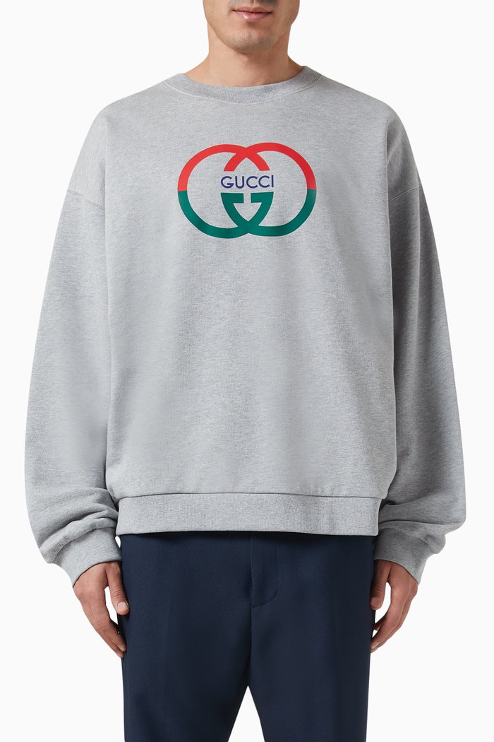 Logo Sweatshirt in Cotton-jersey, Grey