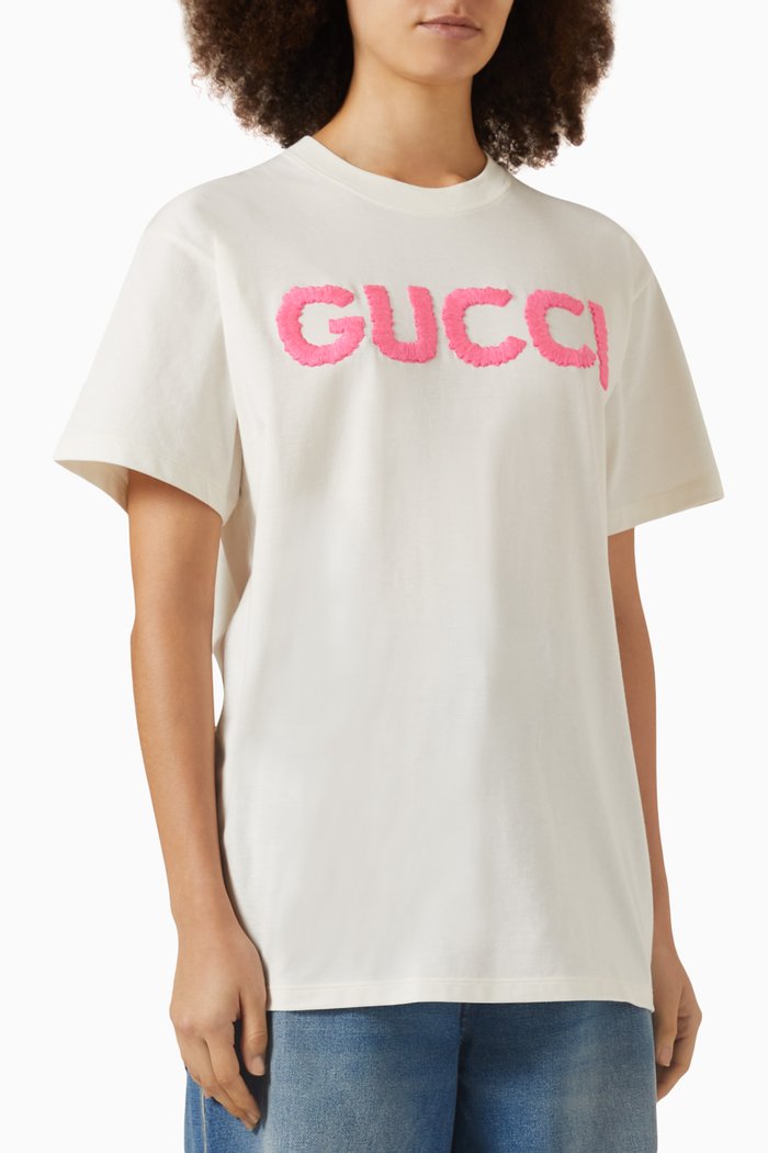 

Embroidered Logo T-shirt in Cotton-jersey, White