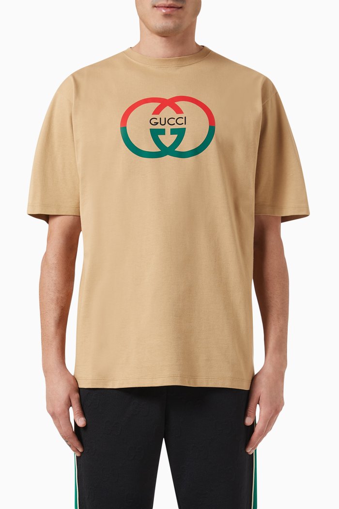 

Logo T-shirt in Cotton-jersey, Brown