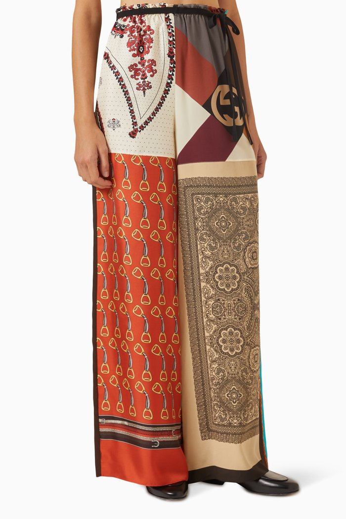 

Printed Pants in Silk, Multicolour