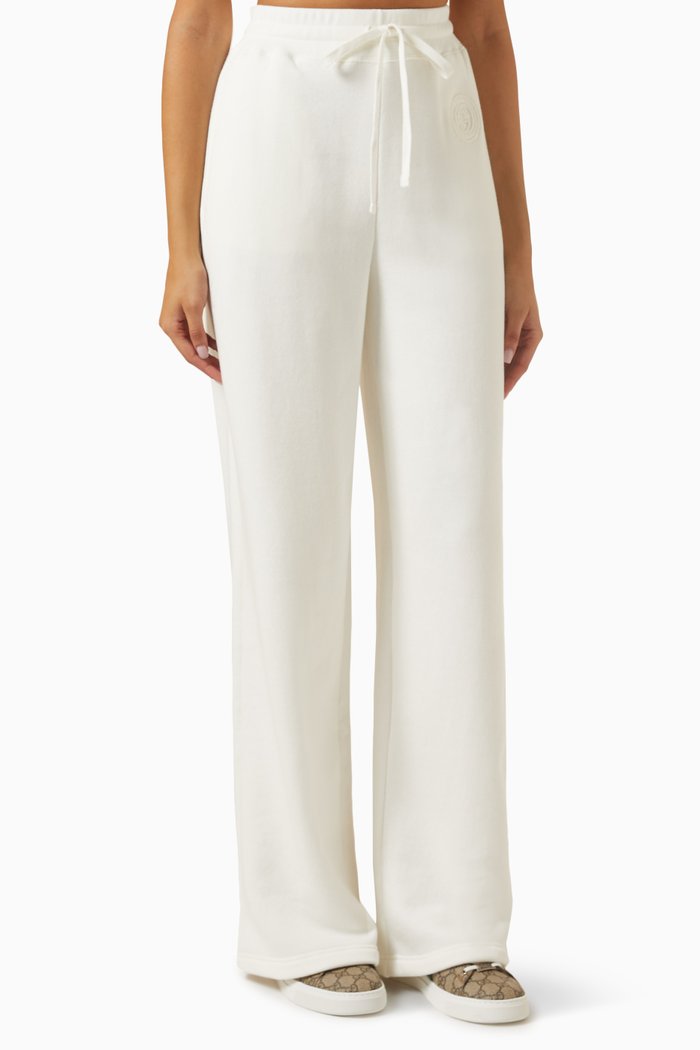 

Drawstring Pants in Felted Cotton-jersey, White