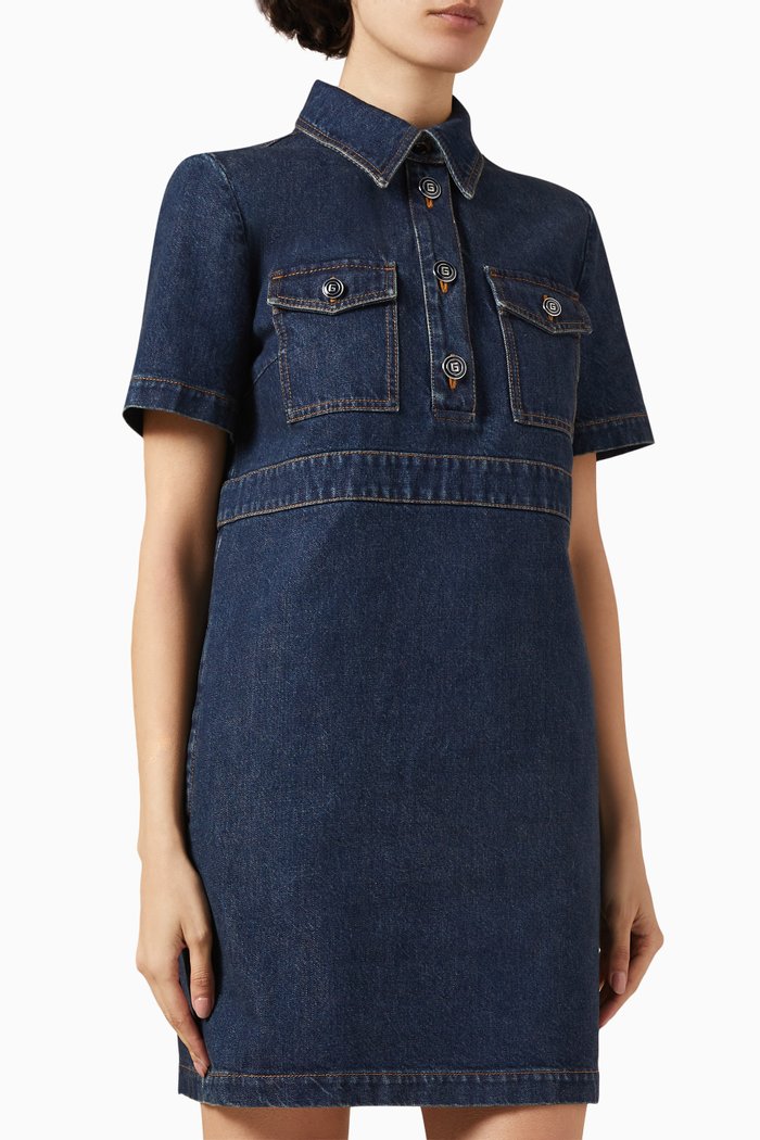 

Mini Dress in Denim, Blue