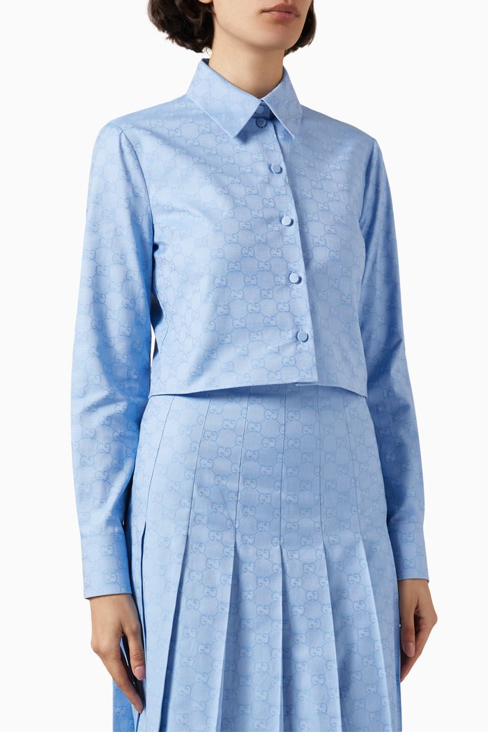 

GG Supreme Oxford Shirt in Cotton, Blue