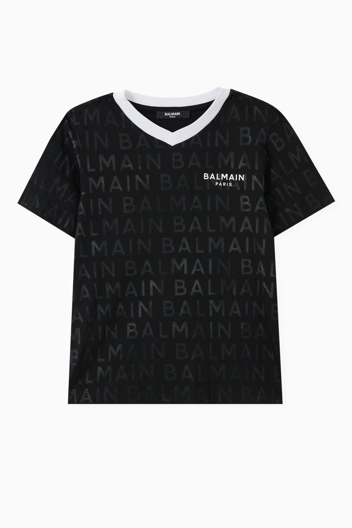 

Monogram-print T-shirt in Cotton, Black