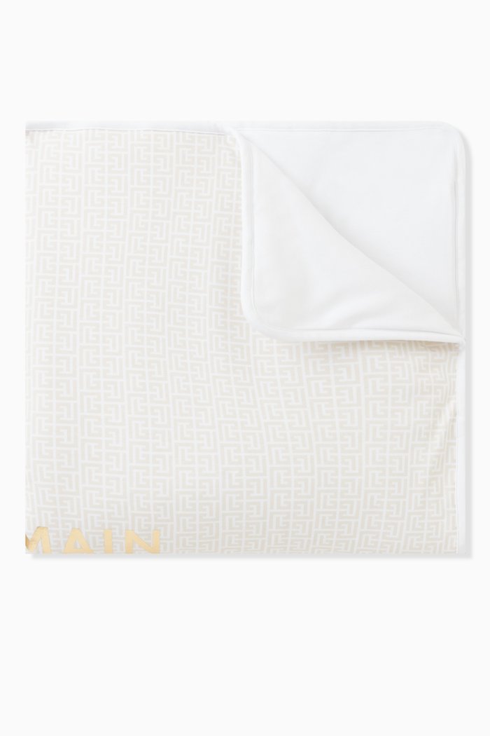 

Logo Blanket in Cotton, White