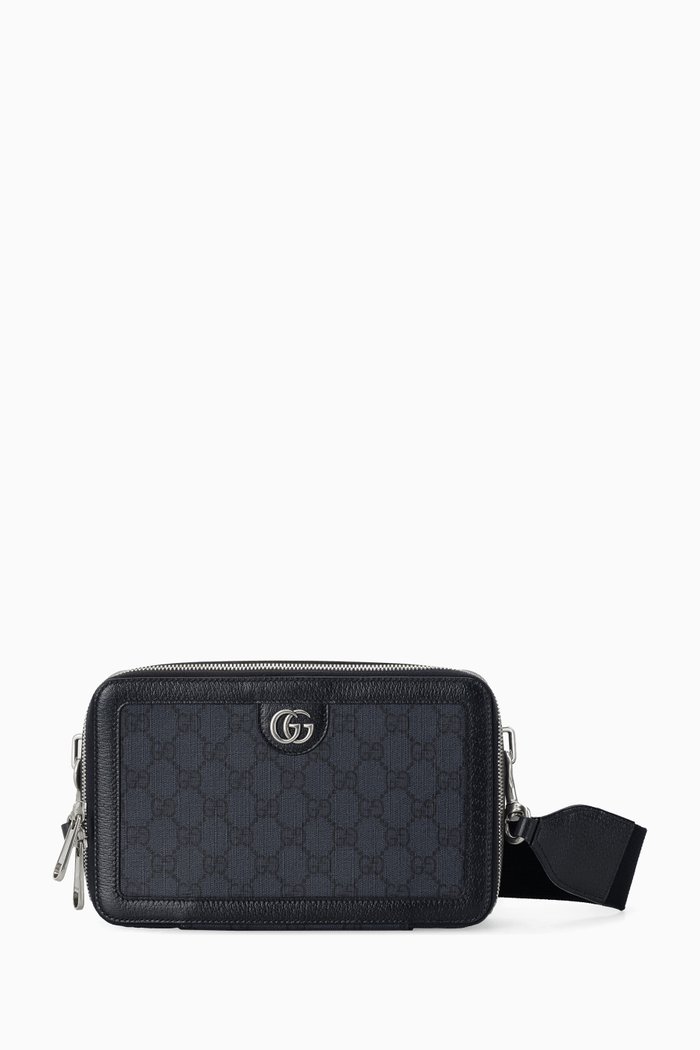 

Ophidia Mini Bag in GG Supreme Canvas & Calf Leather, Blue