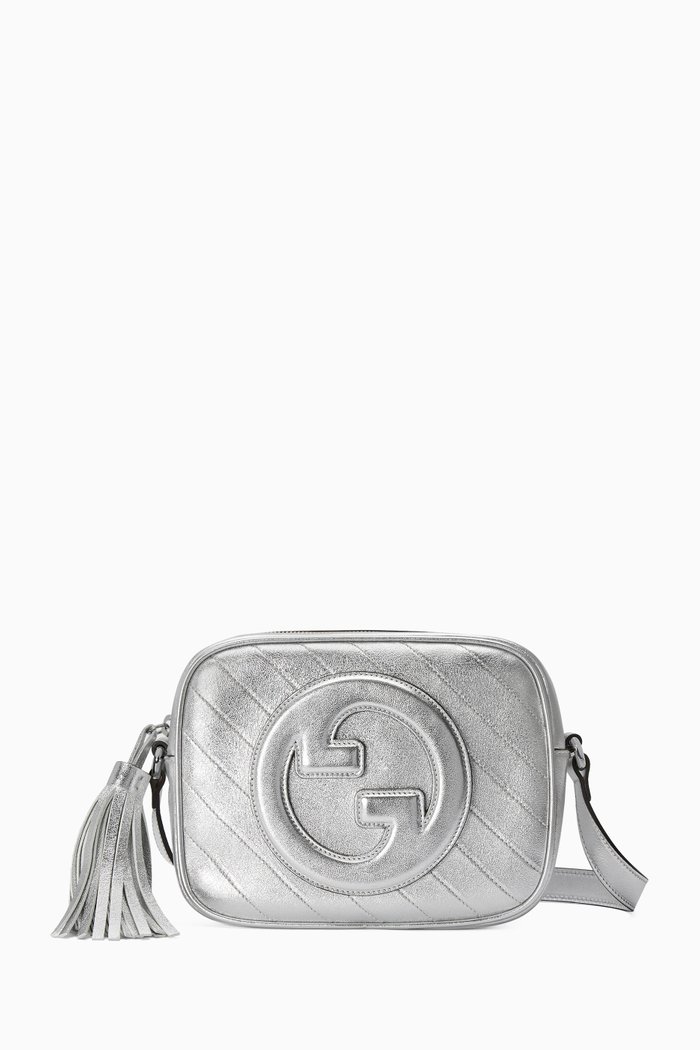 

Small Blondie Crossbody Bag in Leather, Silver