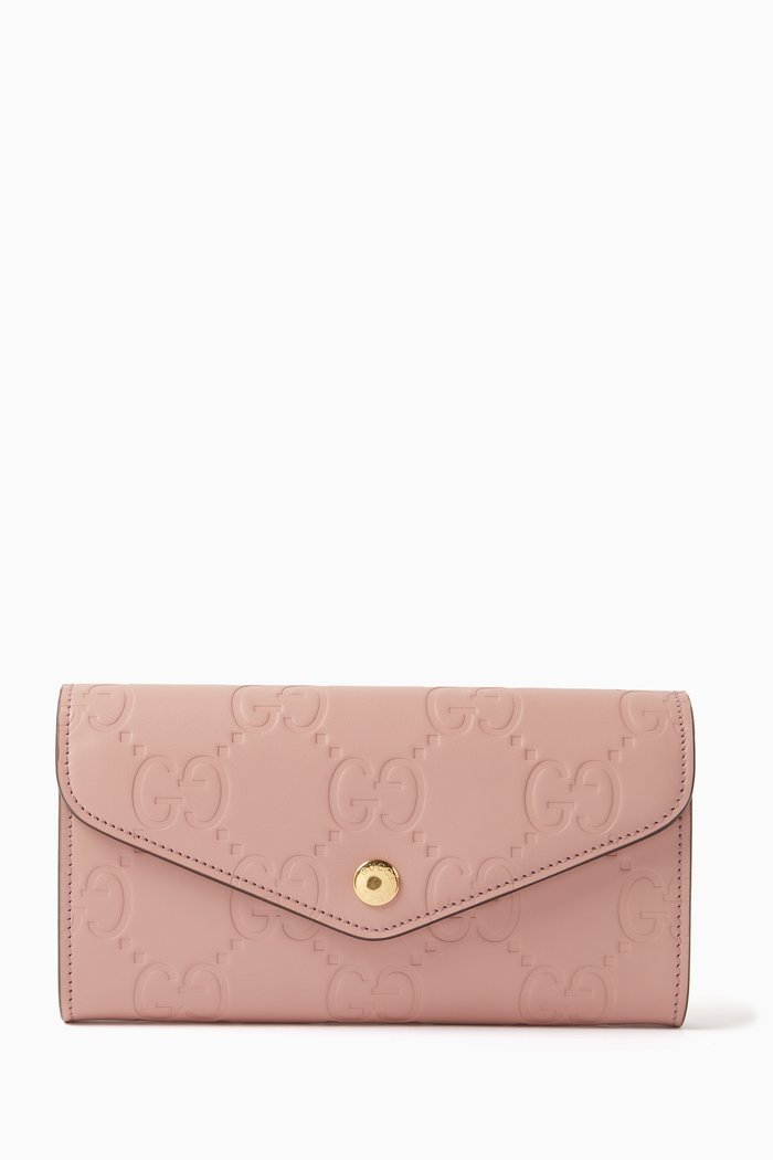 

GG Continental Wallet in Leather, Neutral